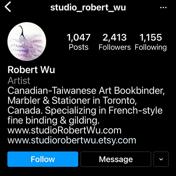 Robert Wu Hand Marbled Art - Picture 10 of 11